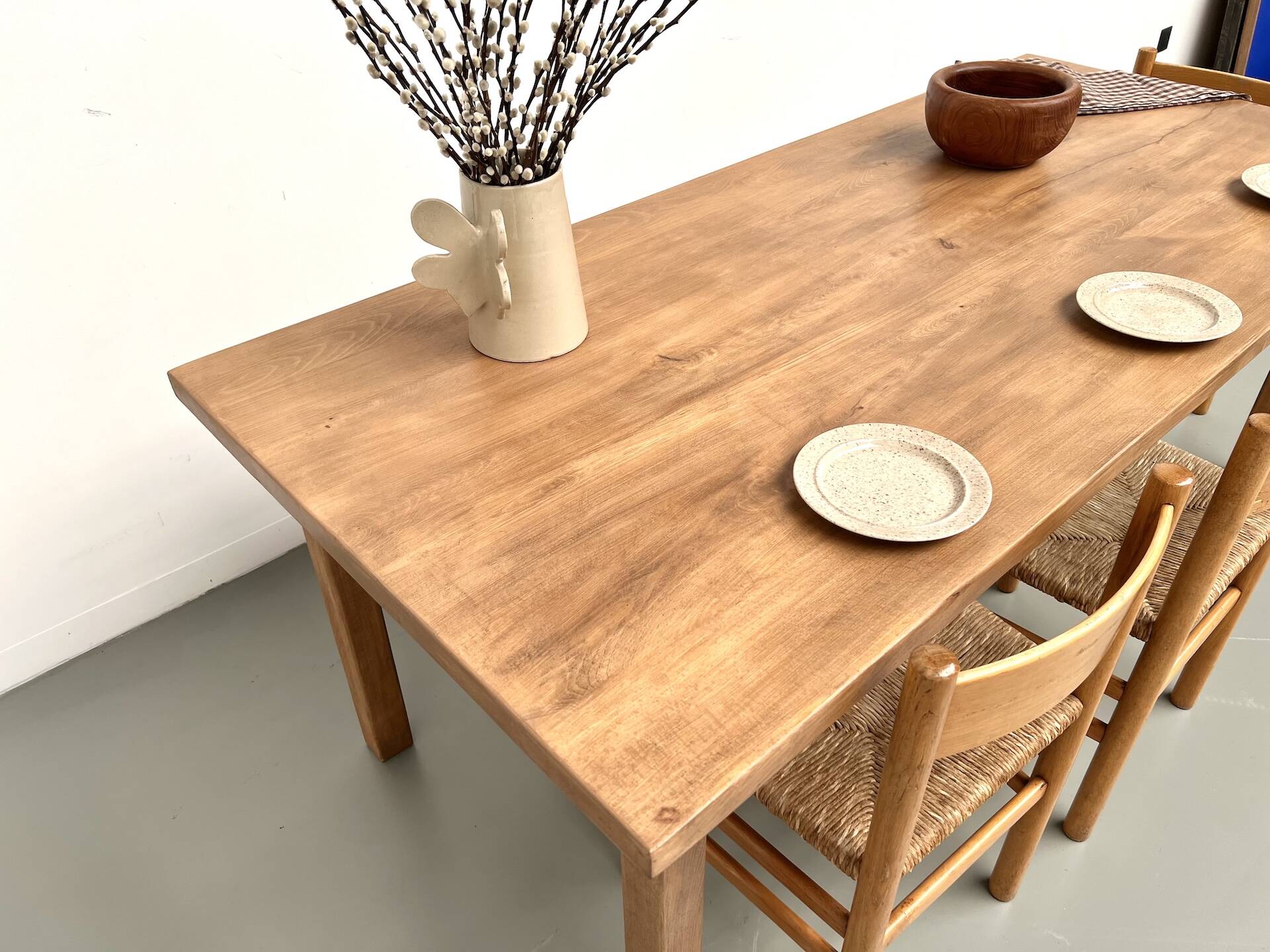 Solid beech farmhouse table