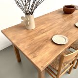 Solid beech farmhouse table