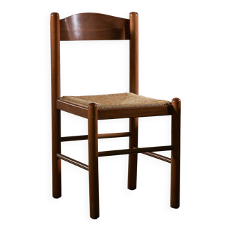 Chaise de salle à manger brutaliste italienne, années 1960
