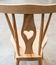 Rustic style chair in solid raw pine with heart.