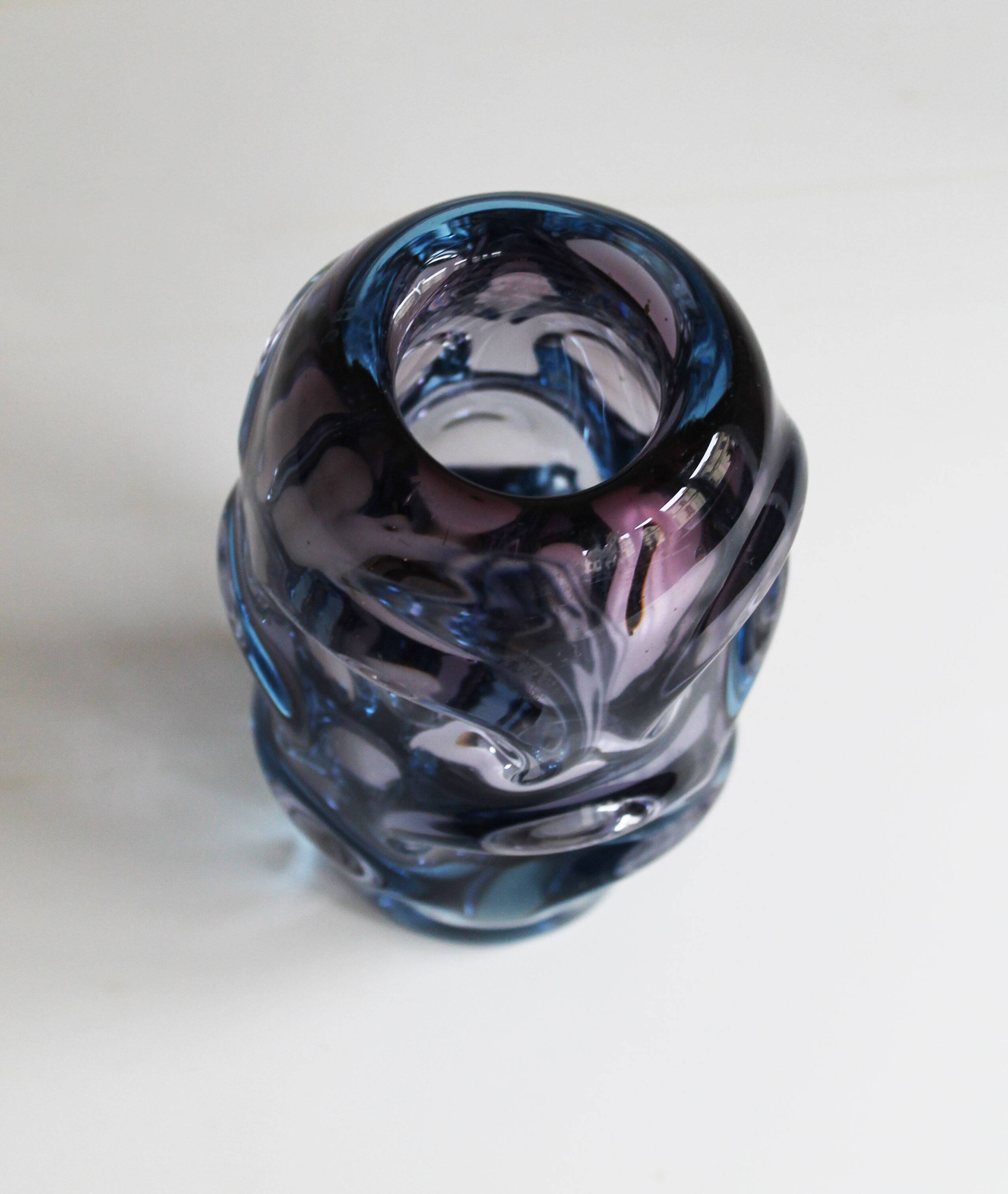 1960s Flower Vase by Jan Beranek – Pattern 5988 (Red Core Series)