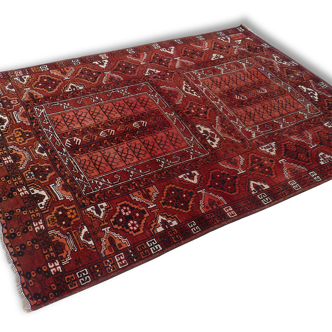 Trés beau tapis ancien yamuth Afgan en laine, 215x145