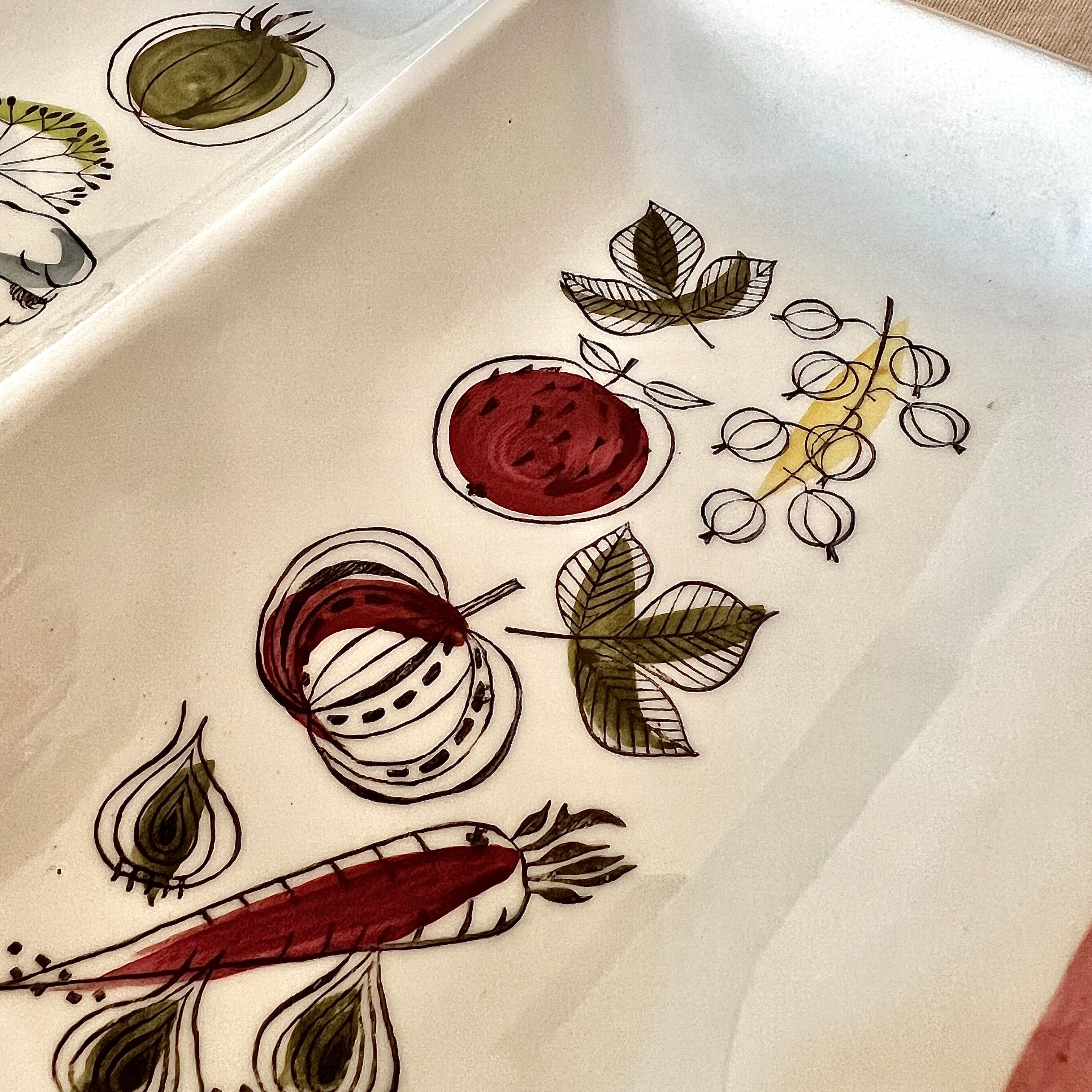 Salad dish / display plate / serving plate, "verdura" marianne westman for rörstrand.