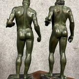 From the antique: The Warriors of Riace in cast iron with bronze patina