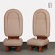 Paire de fauteuils hauts des années 1970