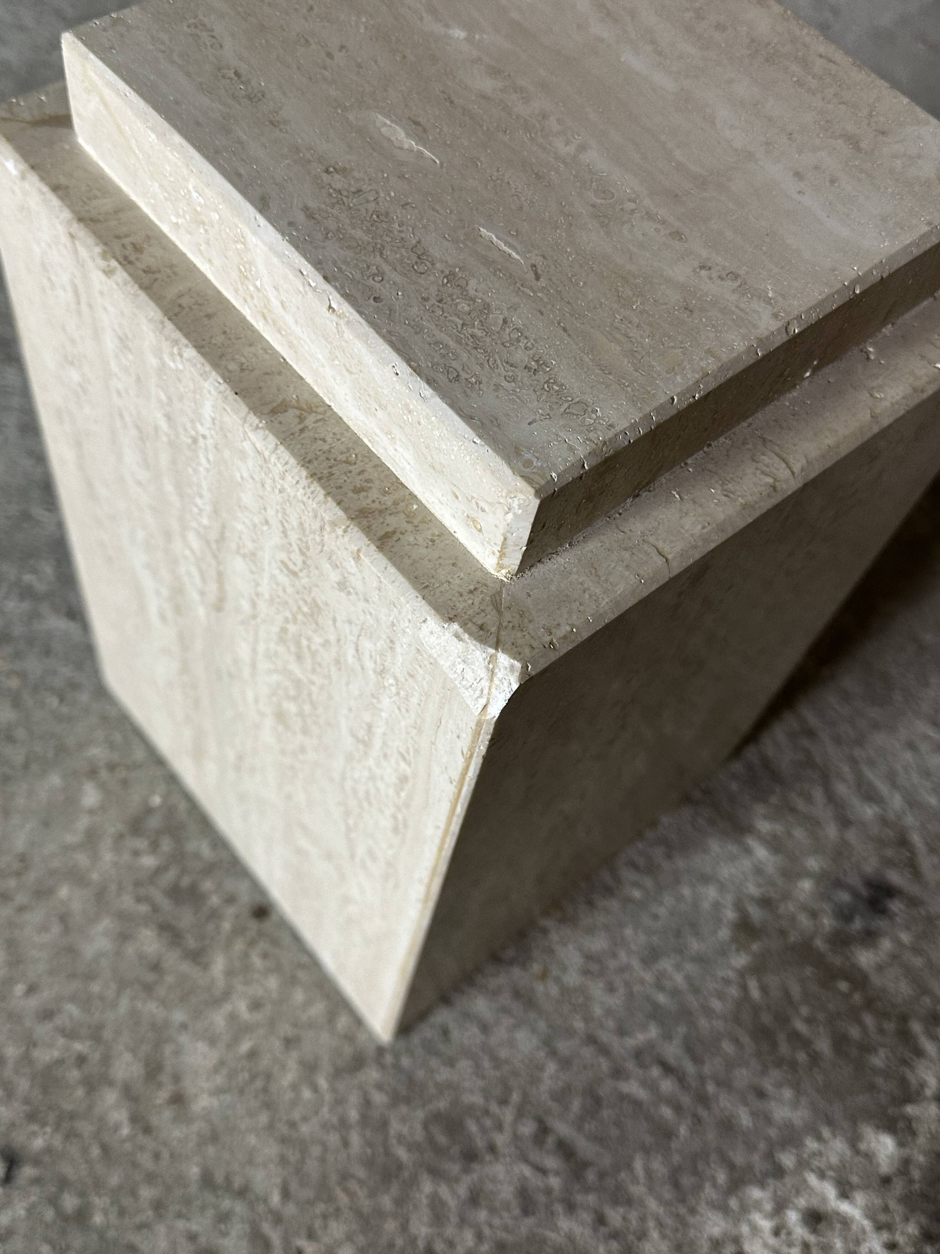 Vintage travertine coffee table 1980