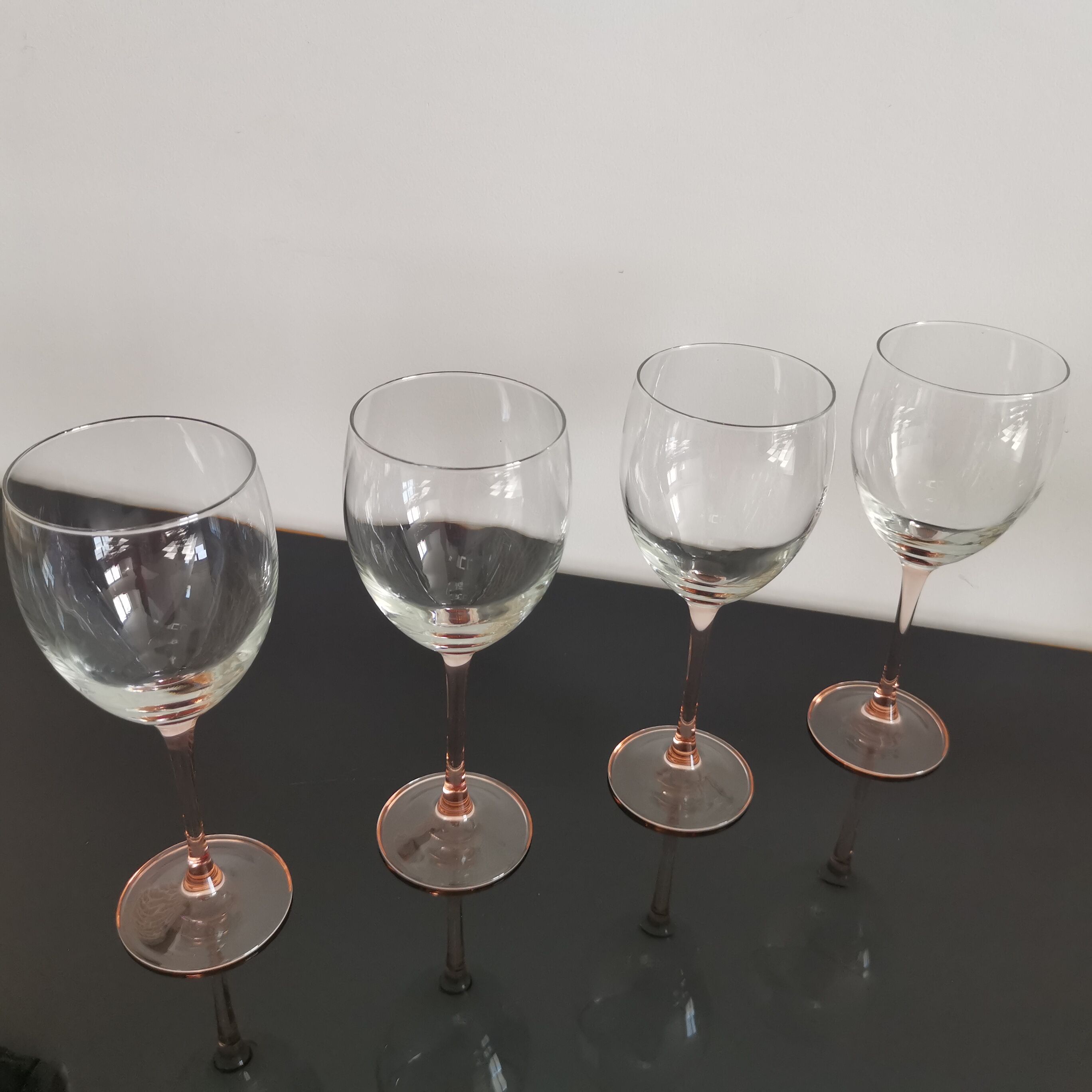 Water glasses/wine Luminarc pink feet