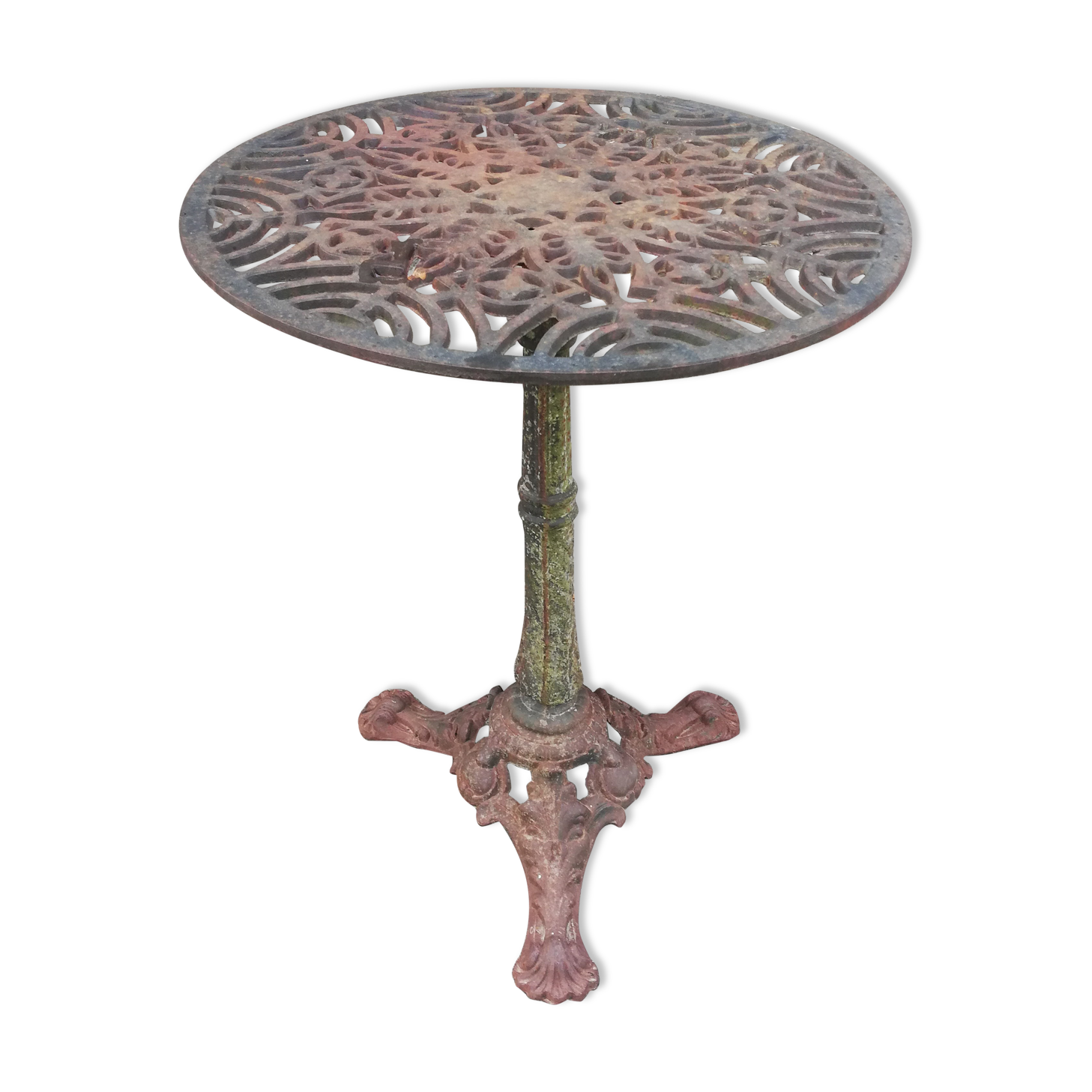 Cast iron garden pedestal table