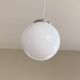 Suspension large globe in white opaline glass 25 cm