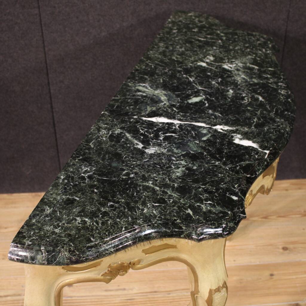 Console italienne laquée et dorée, 20e siècle