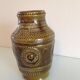 Olive green vintage vase ceramic Fat Lava Bay Keramik