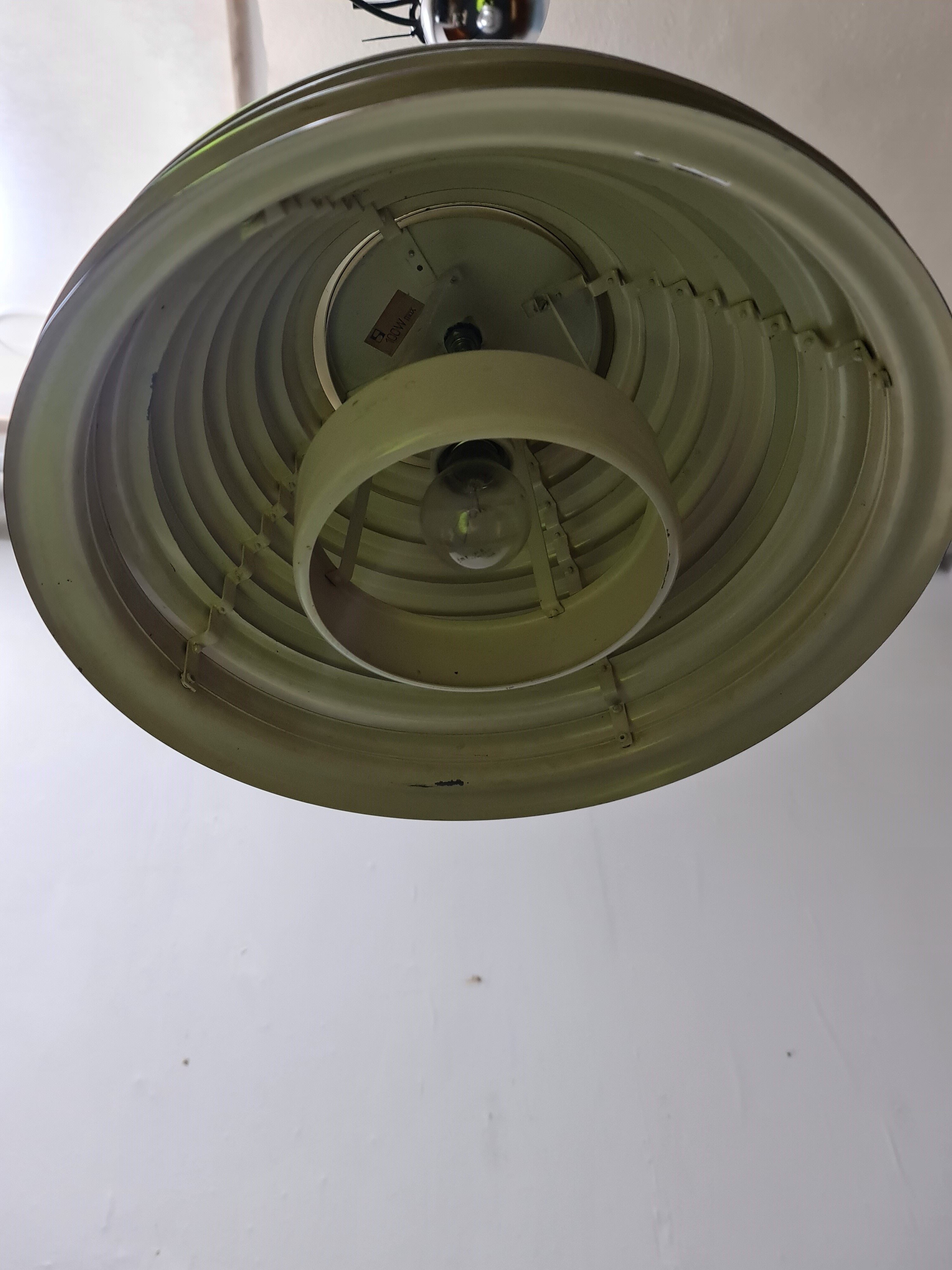 Suspension vintage Staff Saturno chrome par Kazuo Motozawa