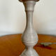 Gray patina pewter candle holder lamp base