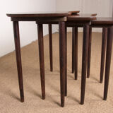 Set of 3 nesting tables "beans" danish rosewood 1960