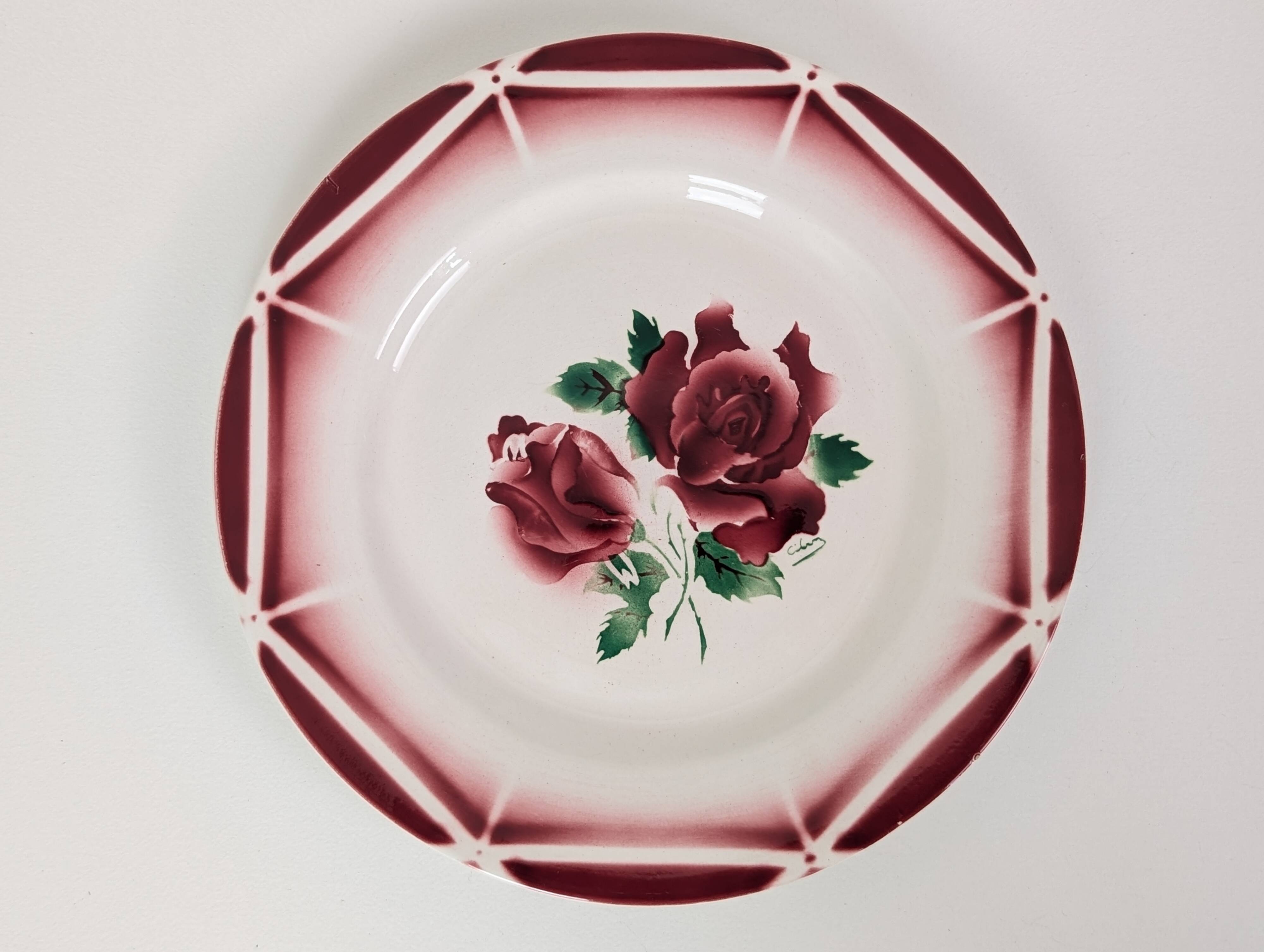 5 Digoin Sarreguemines dinner plates