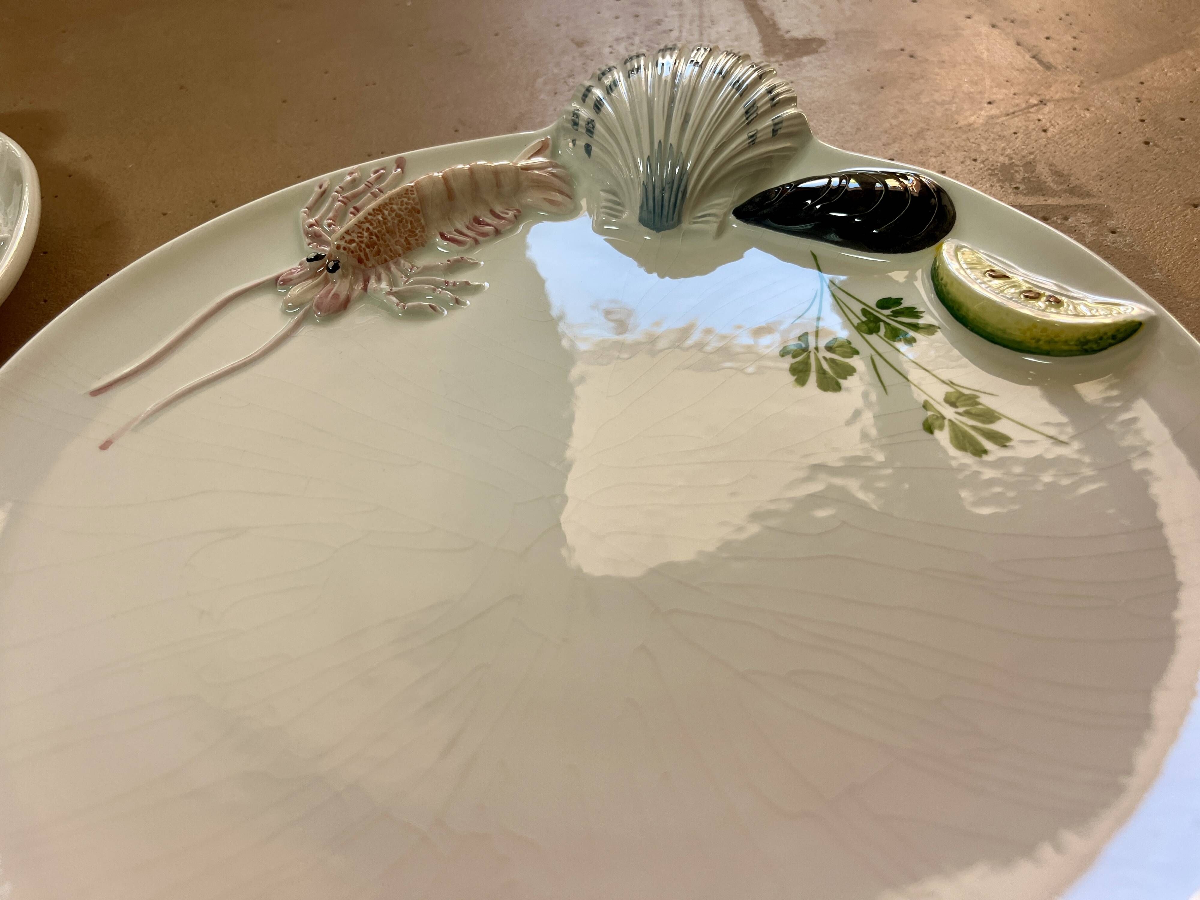 Service of 6 seafood plates Bassano Keramik – Velar – Italy