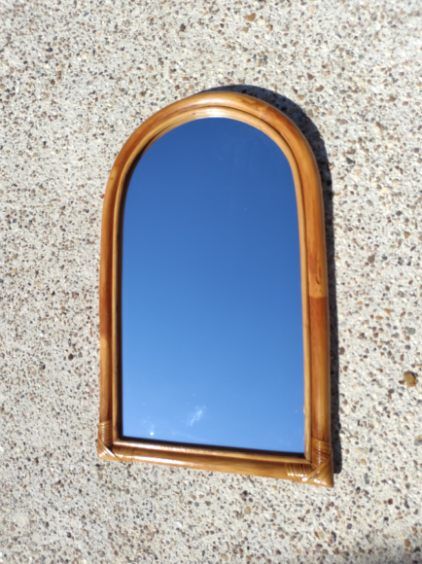 Vintage rattan mirror