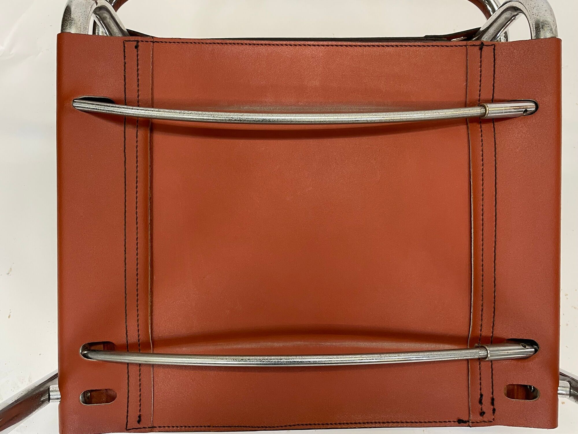 Set of 4 Bauhaus cantilever chairs cognac leather and chrome Design