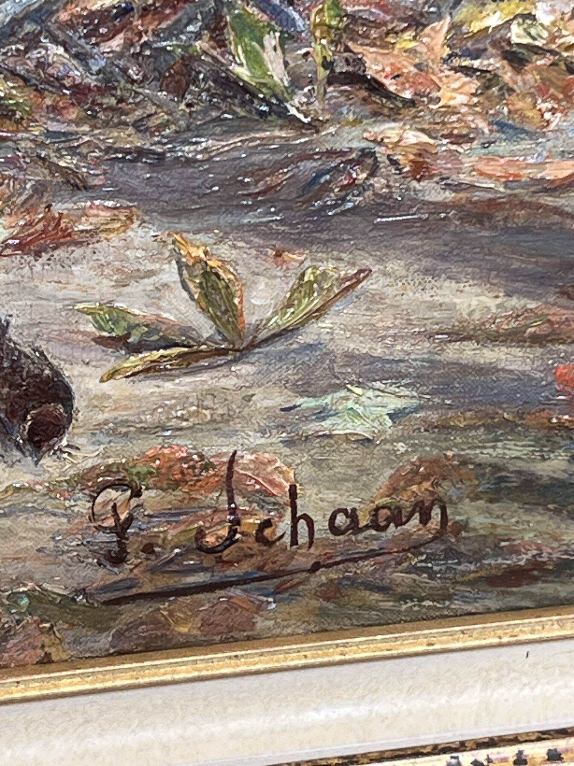 Paul Schaan (1857-1924): The Medici Fountain in the Luxembourg Gardens. Oil on canvas