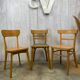 Lot 3 mismatched bistro chairs