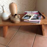 Low console in pine Scandinavian style / vintage 60s-70s