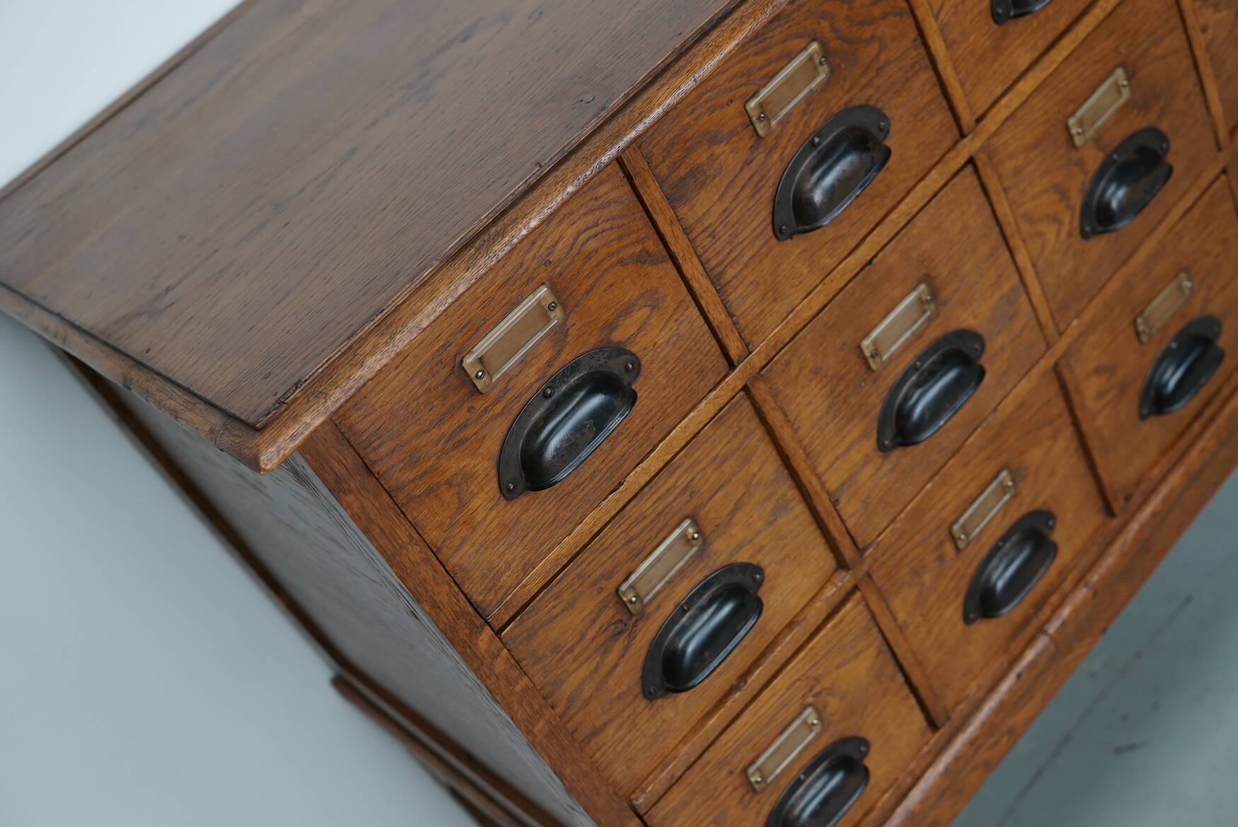 Dutch Oak Apothecary / Filing Cabinet, 1930s