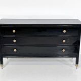 Mid-Century Modern Black Chest of Drawers by Carlo di Carli, 1950