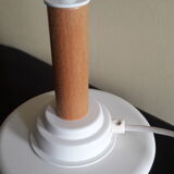 Aluminor metal and wood table lamp