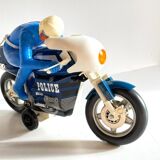 Motorcycle metal toy by Joustra, vintage France
