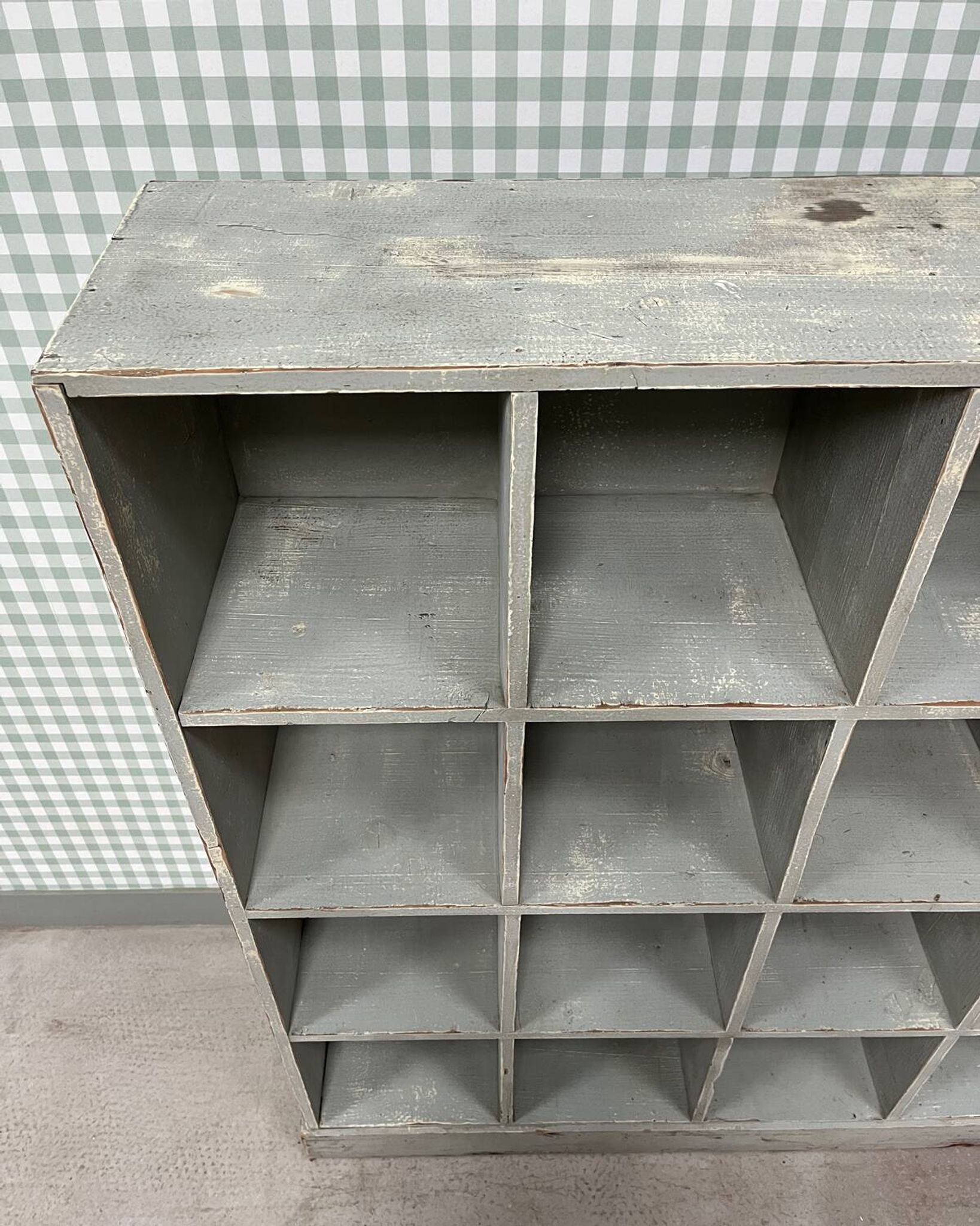 Large distressed wooden locker cabinet (renovated)