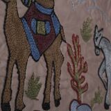 Hand knotted rug, vintage turkish rug 52x190 cm
