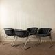 Italian Chrome Flynn Dining Chairs Gastone Rinaldi Thema, 1970s, Set of 4