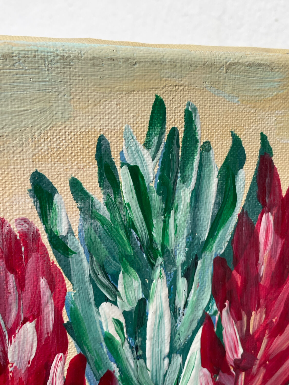 Still life bouquet of flowers painting on canvas signed Morent