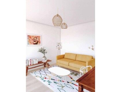 Colorful Berber carpet 242 x 138cm