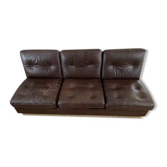 Chocolate leather sofa 70