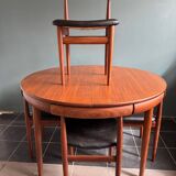 Hans Olsen Roundette teak dining table set, Denmark