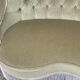 Padded velvet toad bench