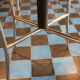 Folding table in formica