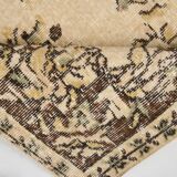5x9 Cream & Brown Turkish Vintage Rug 162x260Cm SK 24779