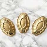 Set of 3 vintage cups in the shape of gold brass flowers