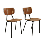 Pair of vintage formica chairs 60