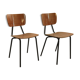 Paire de chaises formica vintage années 60