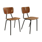 Pair of vintage formica chairs 60