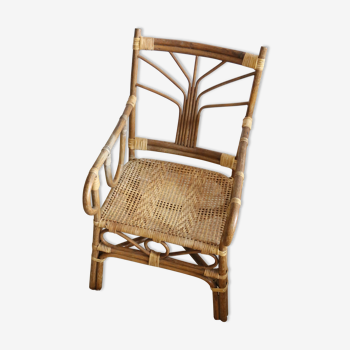 Rattan and children's canning chair