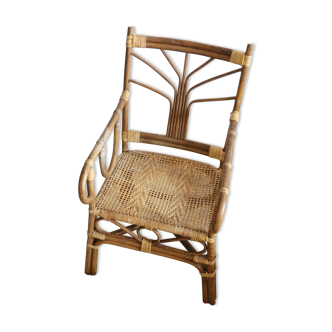 Rattan and children's canning chair