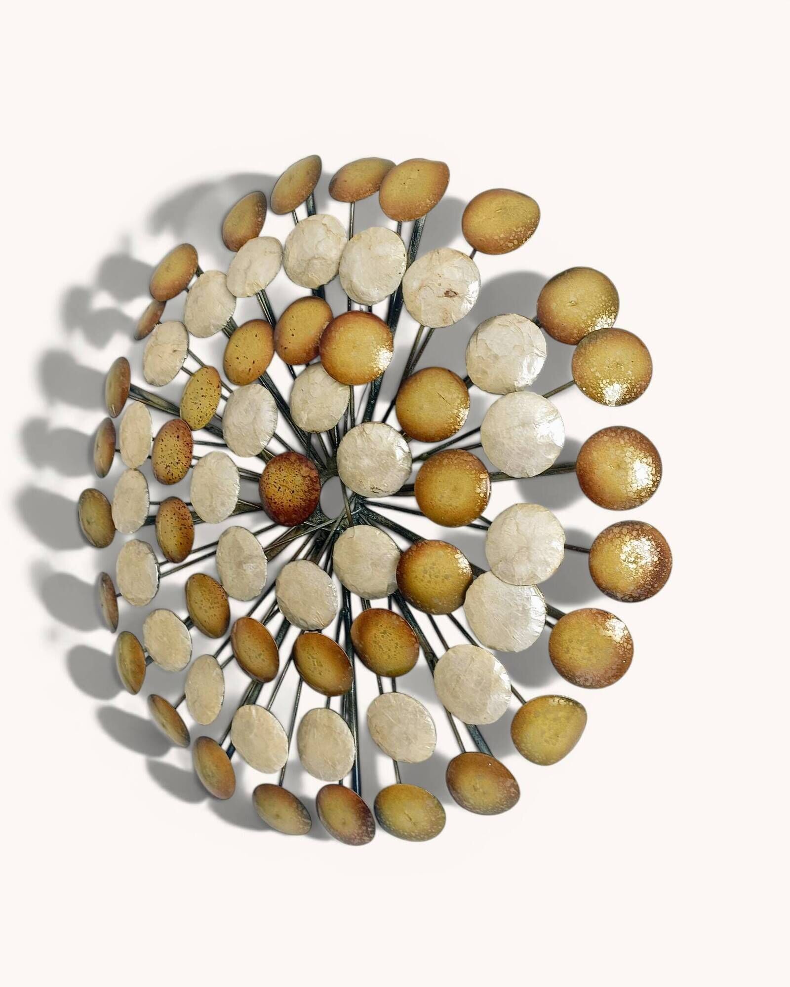 Mid-Century Enameled Metal Wall Sculpture, France, Circa 1965-1975