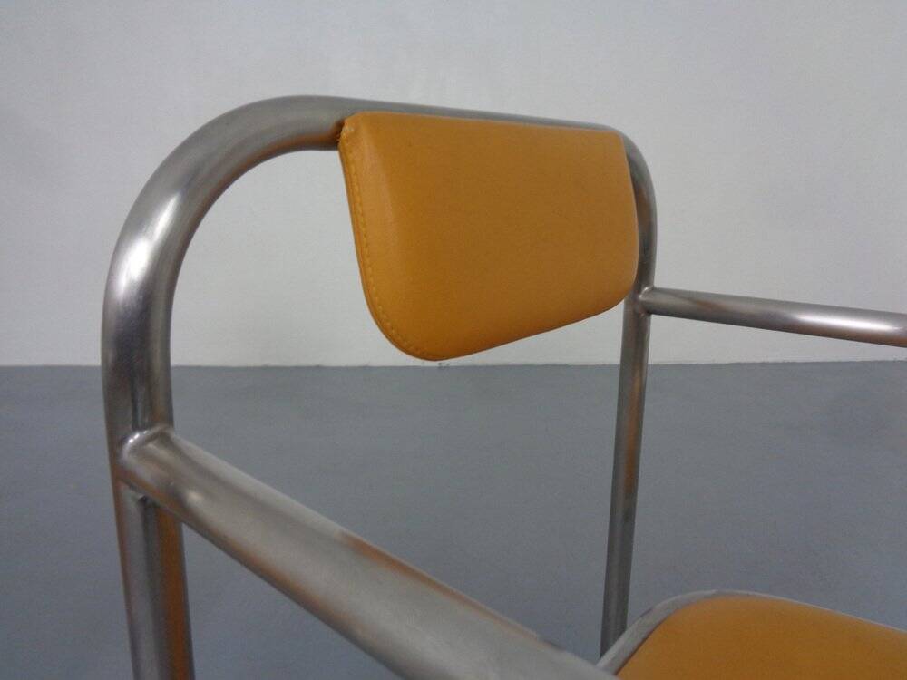 Set of Minimalist Tubular Steel Armchairs by Thomas Wendtland, 1970s
