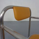 Set of Minimalist Tubular Steel Armchairs by Thomas Wendtland, 1970s