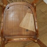 Set of 4 Baumann N°12 medium beech chairs