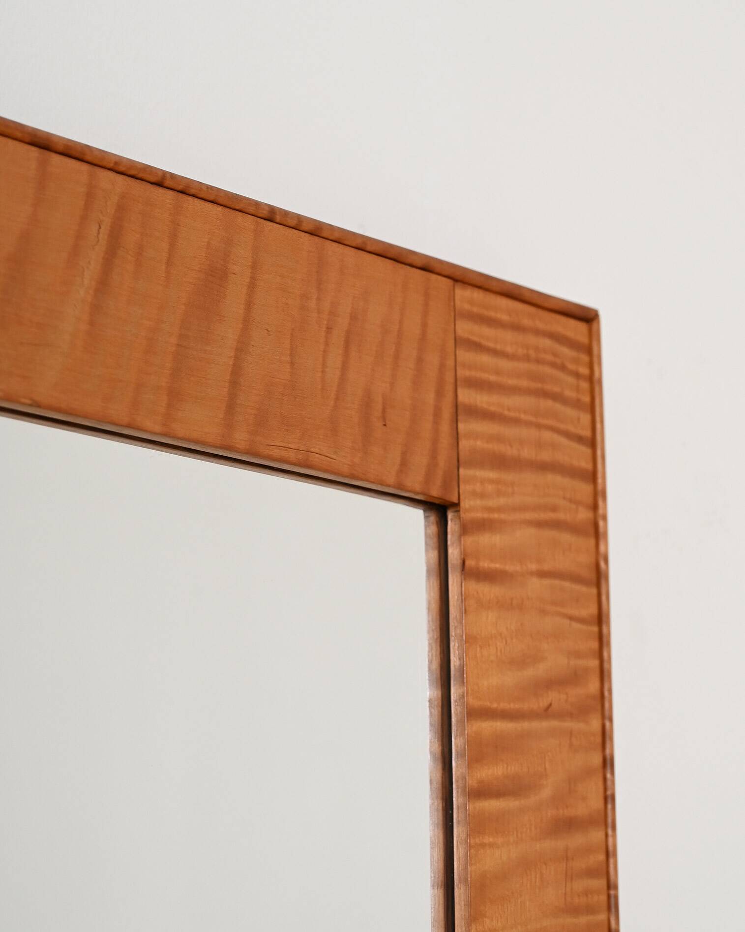 Scandinavian curly birch mirror, 1950s